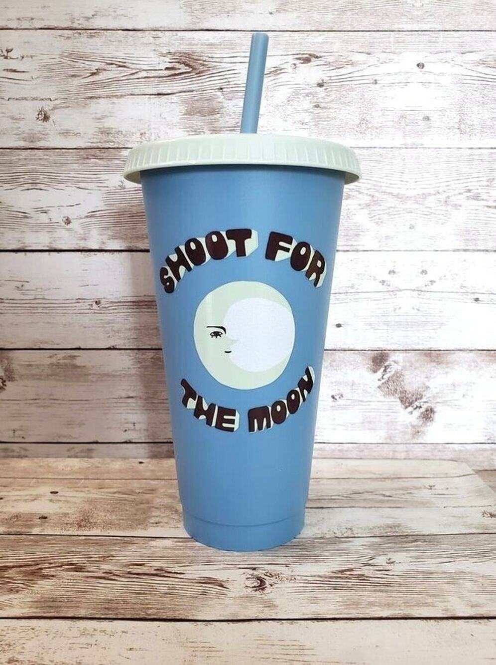 Shoot for the Moon Plastic Tumbler - Brand New